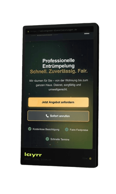 microwerbung Display — Touchscreen-Werbung in einem lokalen Laden